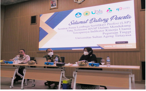 LSP UNTIRTA MENYELENGGARAKAN SEMINAR PERAN SERTA LSP DALAM RANGKA MENDUKUNG TERCAPAINYA IKU PERGURUAN TINGGI