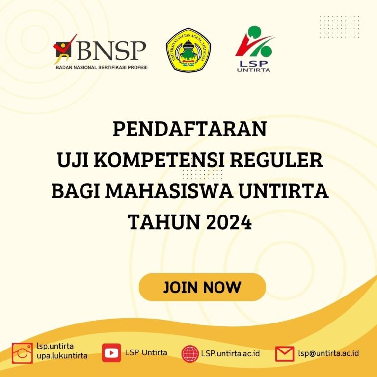 Pendaftaran Uji Kompetensi Reguler bagi Mahasiswa
